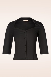 Topvintage Boutique Collection - Topvintage Exclusive ~ Katty blouse in zwart