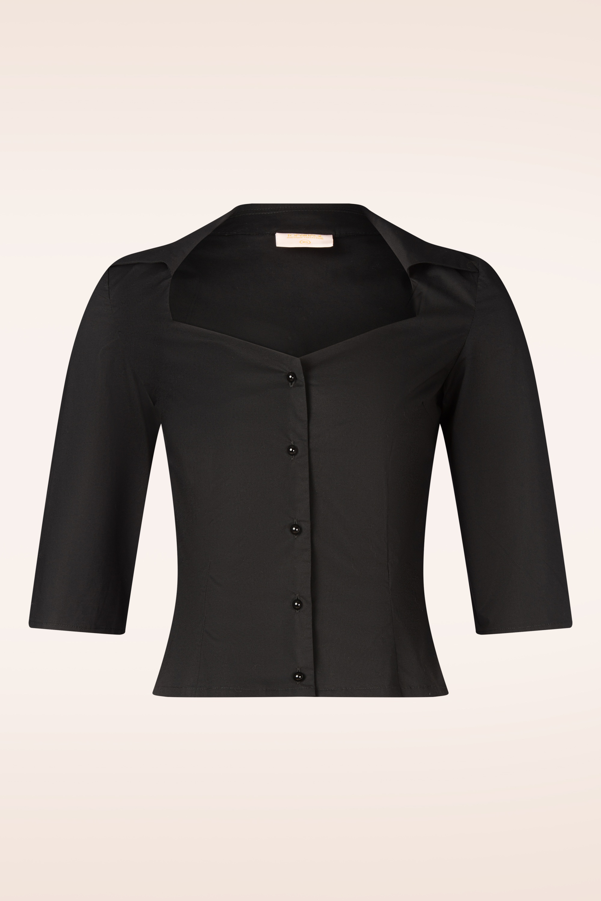 Topvintage Boutique Collection - Topvintage Exclusive ~ Katty blouse in zwart