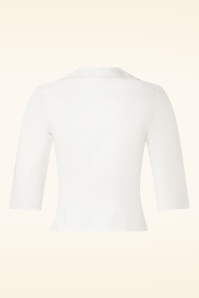 Topvintage Boutique Collection - Topvintage Exclusive ~ Katty blouse in wit 3