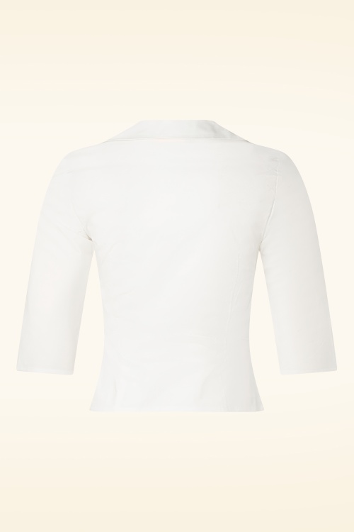 Topvintage Boutique Collection - Topvintage Exclusive ~ Katty blouse in wit 3