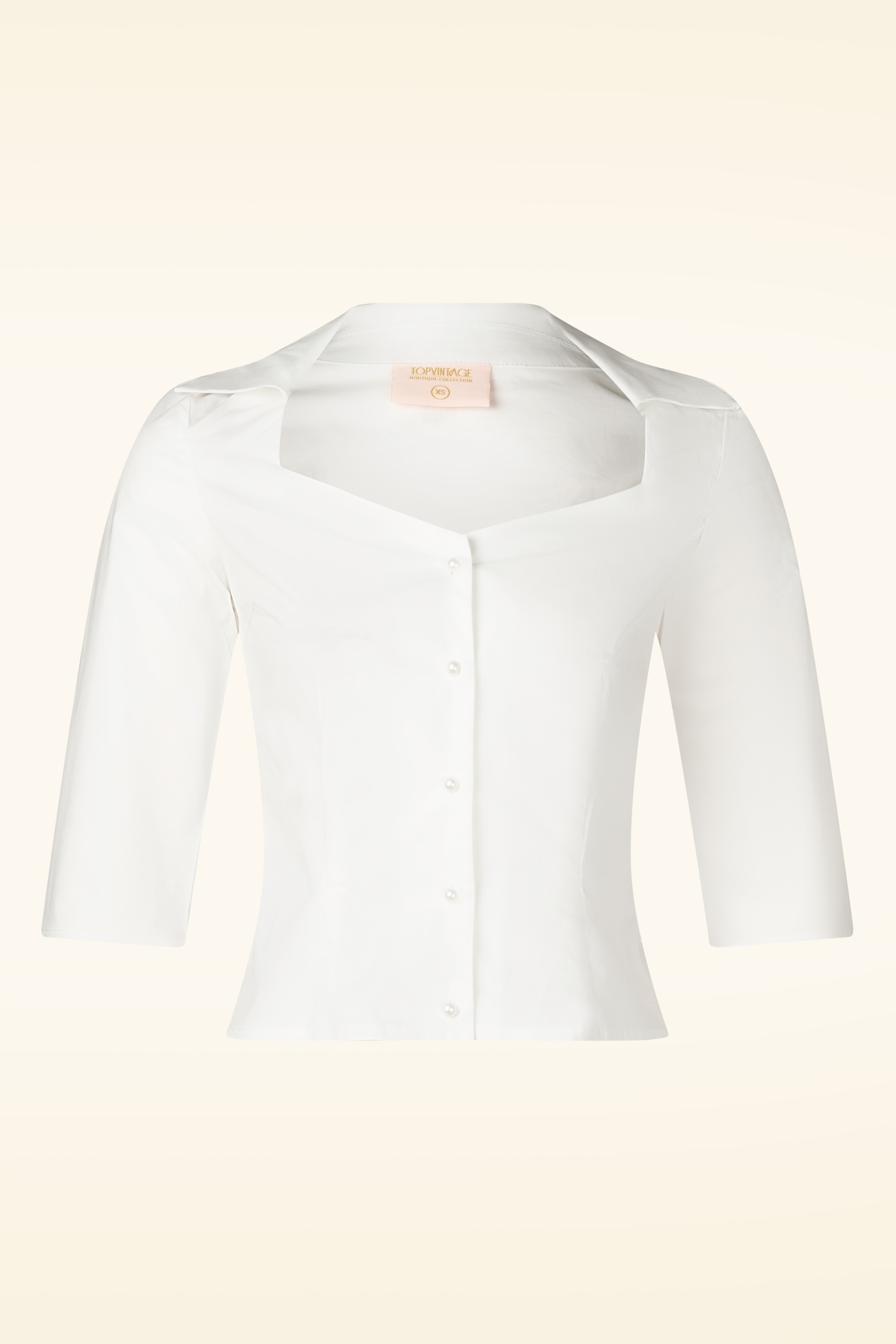 Topvintage Boutique Collection - Topvintage Exclusive ~ Katty blouse in wit
