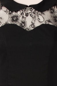 Topvintage Boutique Collection - Topvintage Exclusive ~ Ella Lace swing jurk in zwart 4