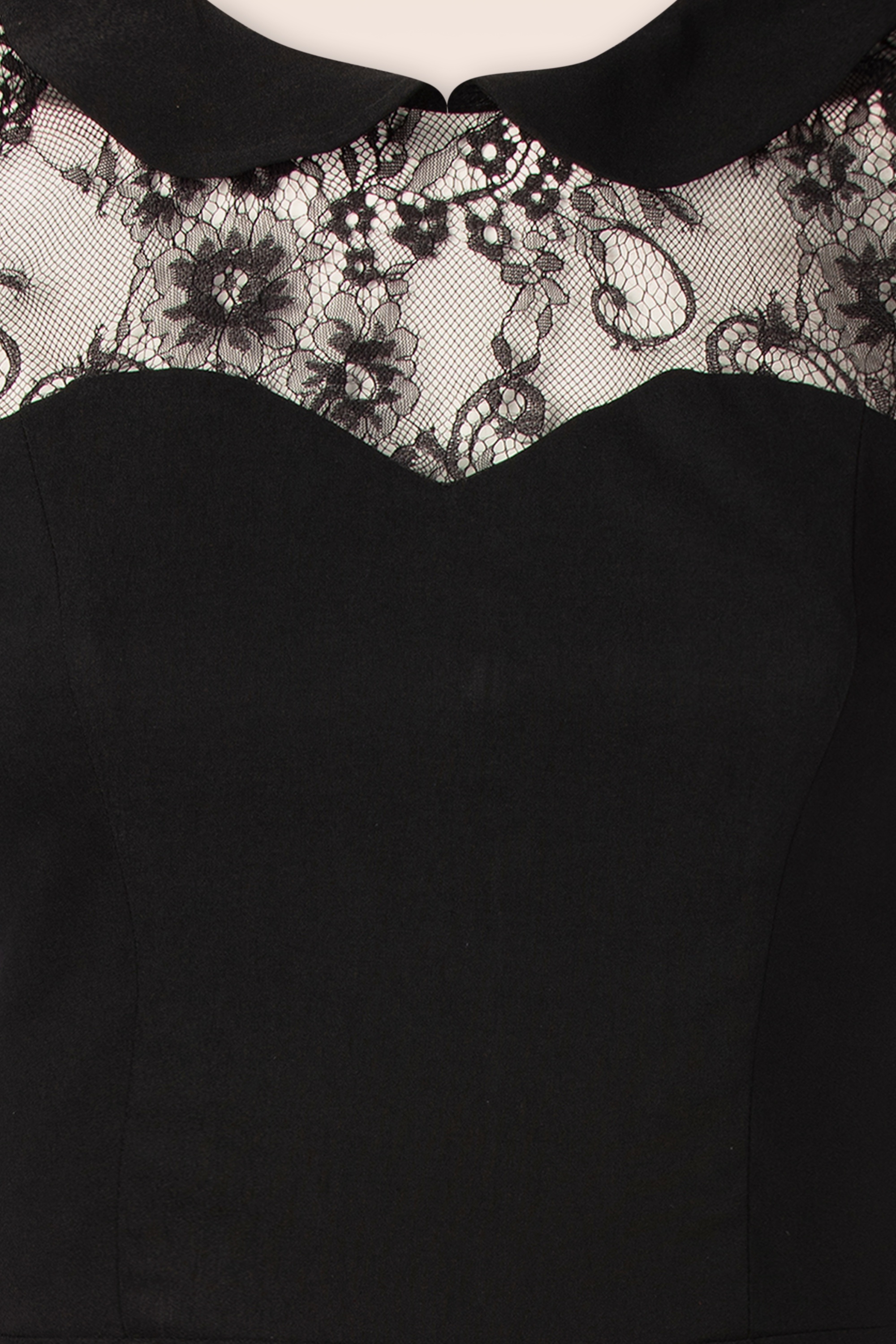 Topvintage Boutique Collection - Topvintage Exclusive ~ Ella Lace swing jurk in zwart 4