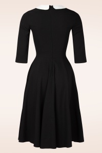 Topvintage Boutique Collection - Topvintage Exclusive ~ Wednesday swing jurk in zwart 5