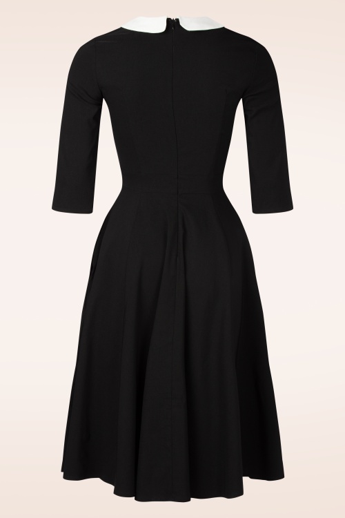 Topvintage Boutique Collection - Topvintage Exclusive ~ Wednesday swing jurk in zwart 5