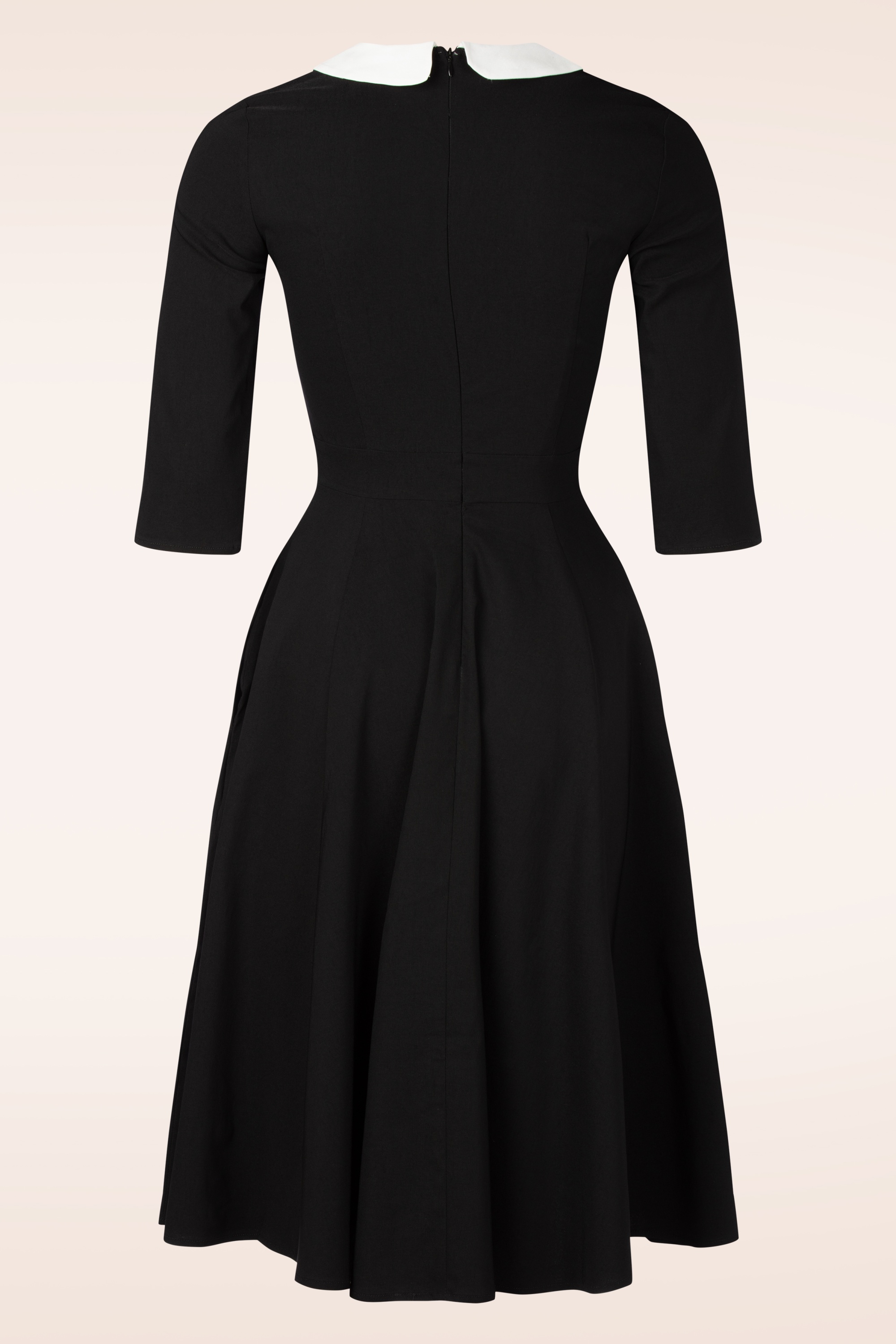 Topvintage Boutique Collection - Topvintage Exclusive ~ Wednesday swing jurk in zwart 5