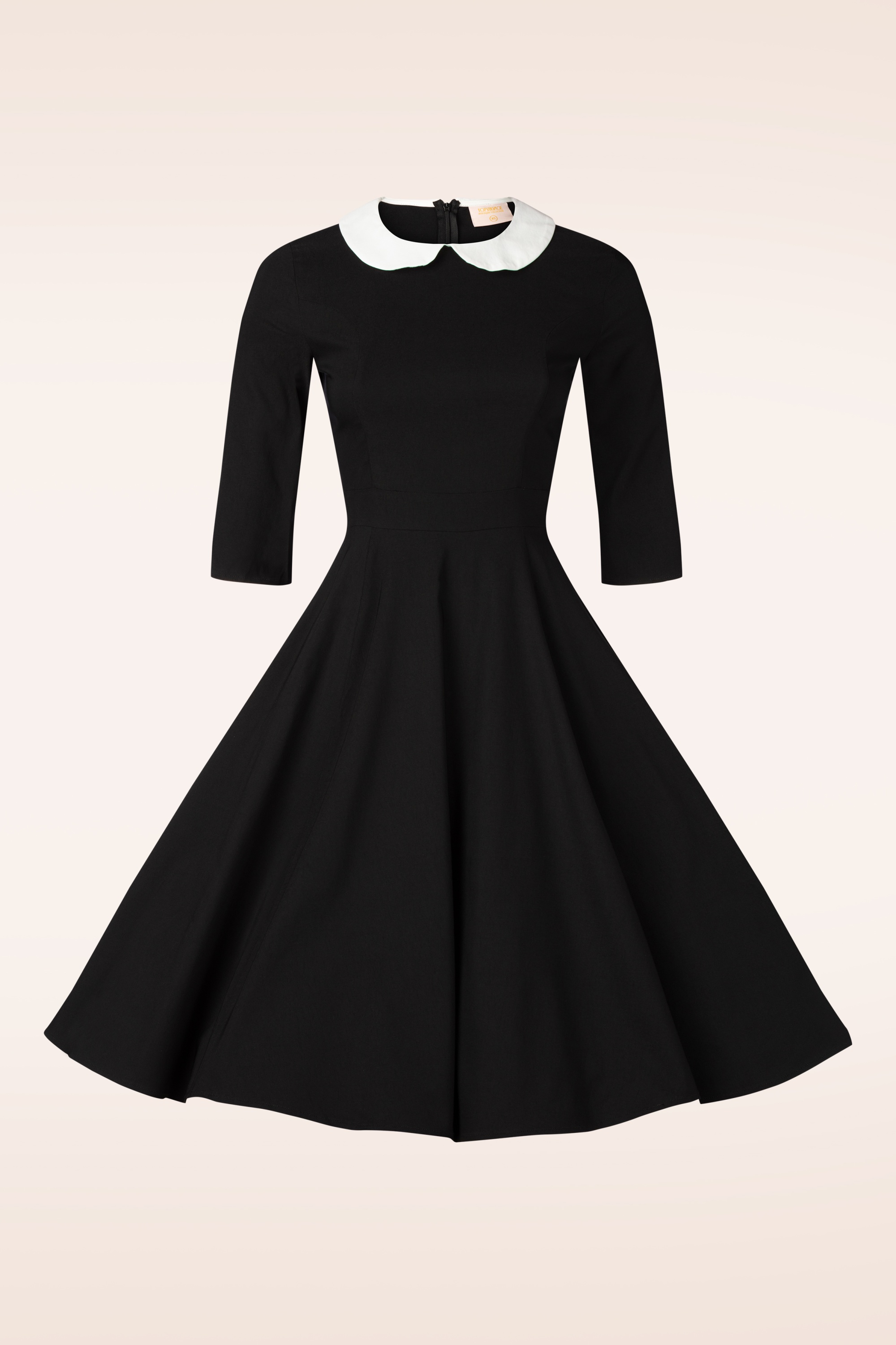 Topvintage Boutique Collection - Topvintage Exclusive ~ Wednesday swing jurk in zwart 3