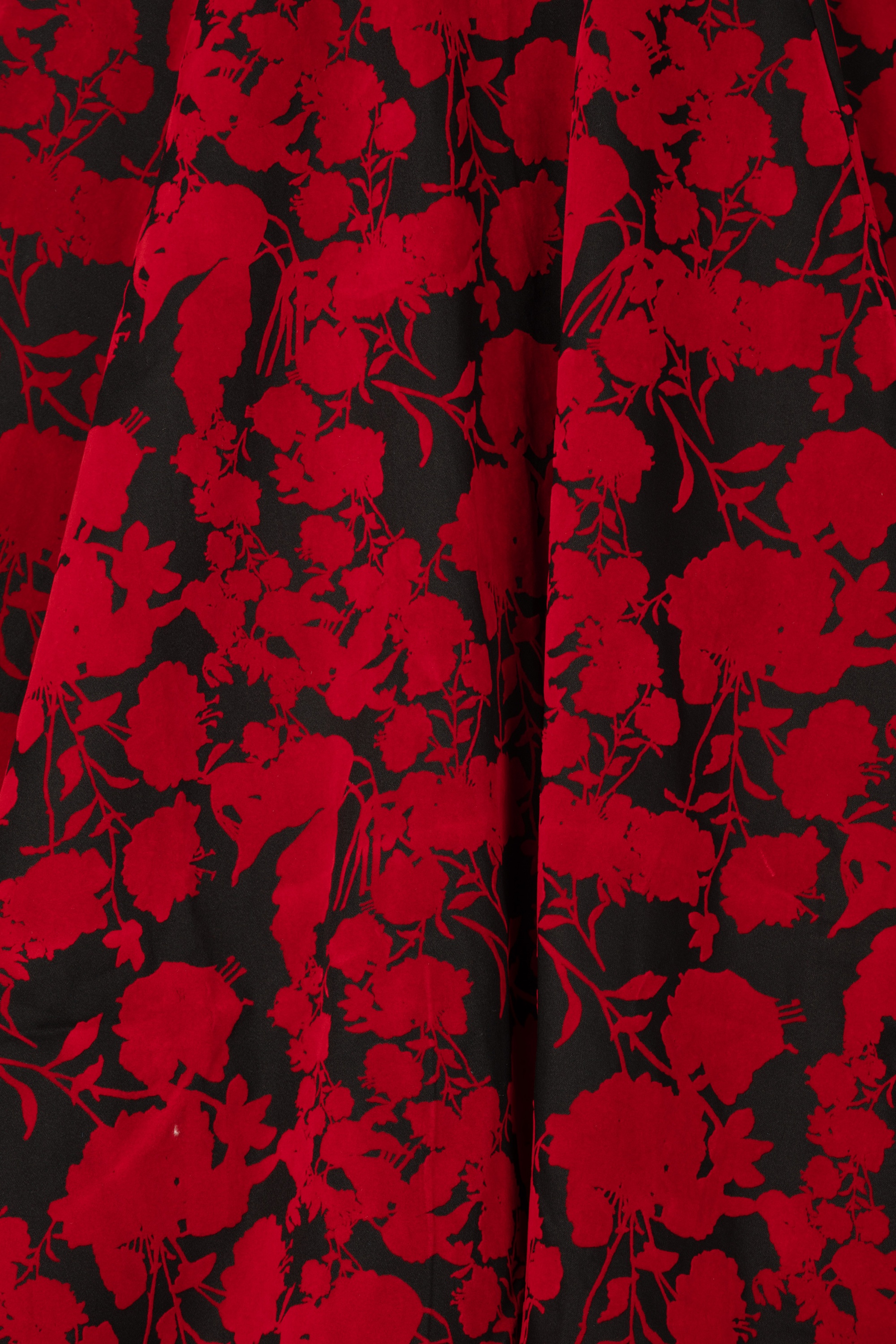 Topvintage Boutique Collection - Topvintage exclusive ~ Adriana flock swing jurk in rood en zwart 5