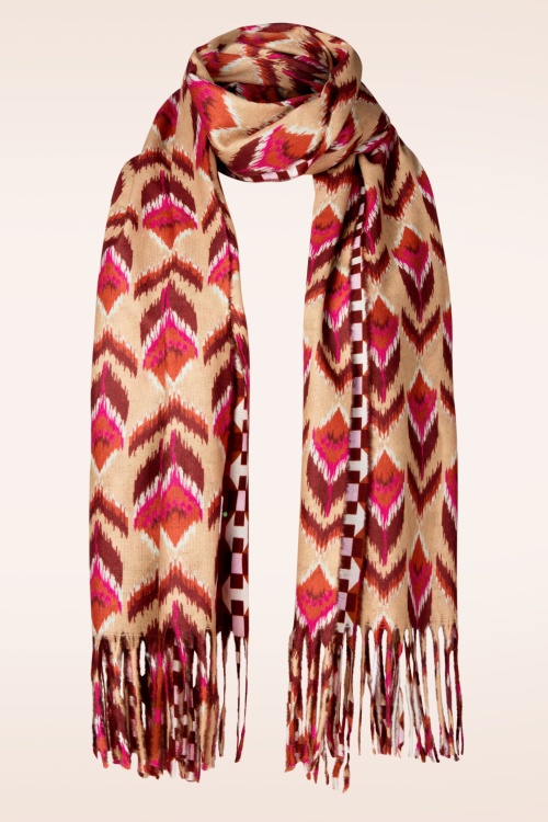 Smashed Lemon - Mona sjaal in beige en multi