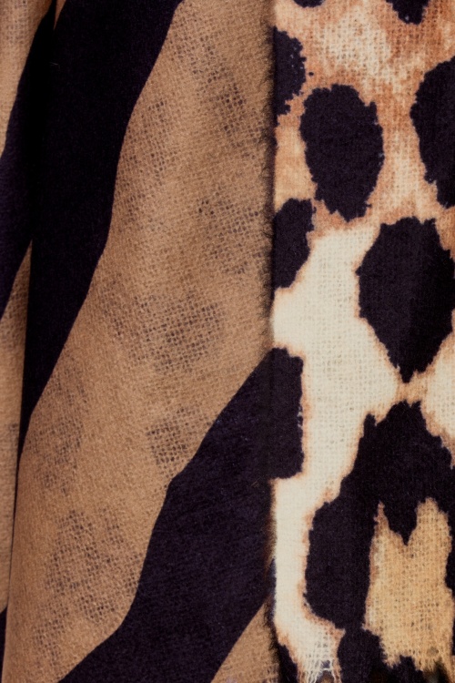 Smashed Lemon - Mira sjaal in zwart en bruin 3