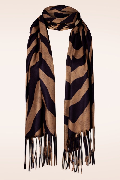 Smashed Lemon - Mira sjaal in zwart en bruin
