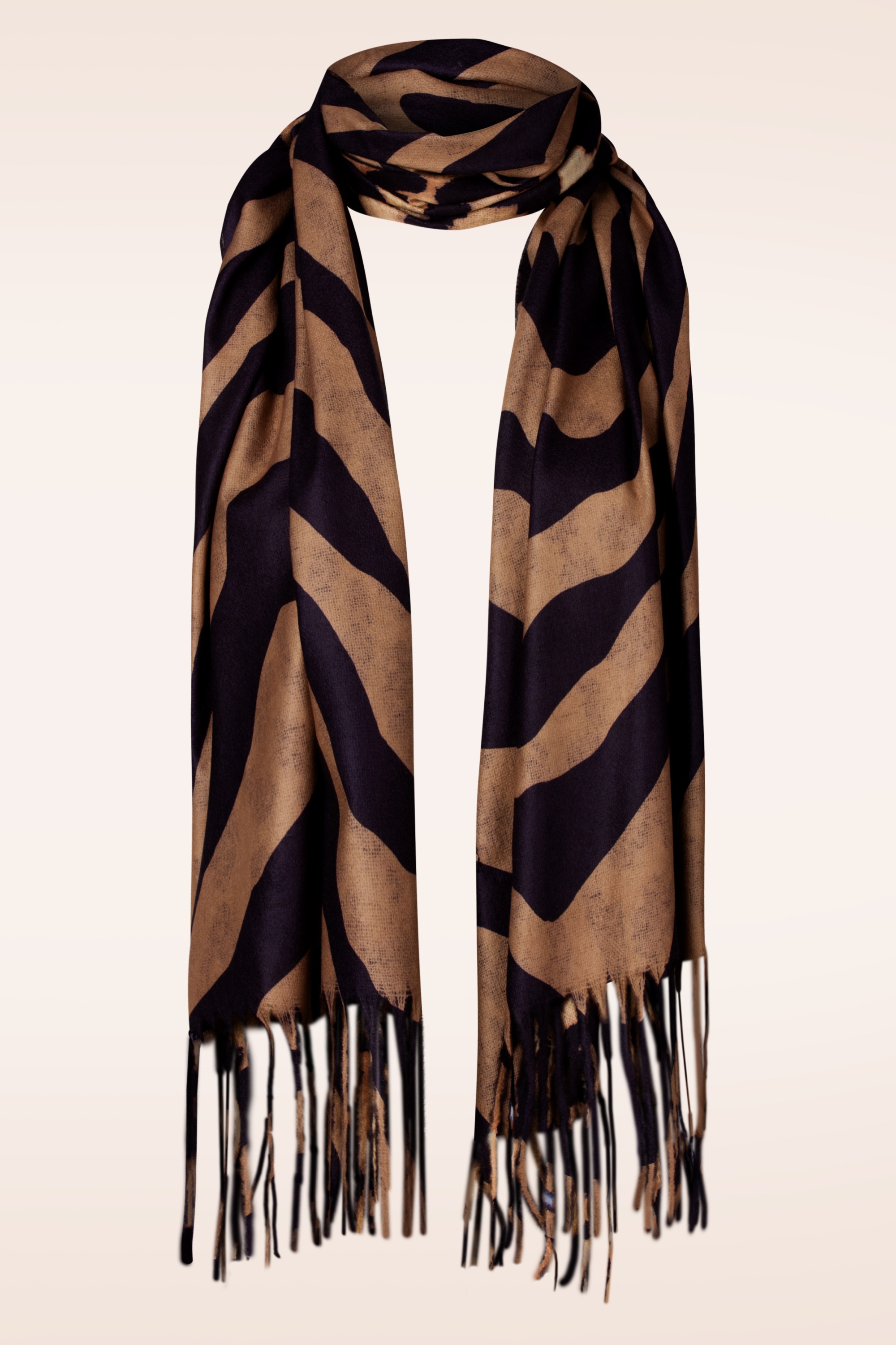 Smashed Lemon - Mira sjaal in zwart en bruin