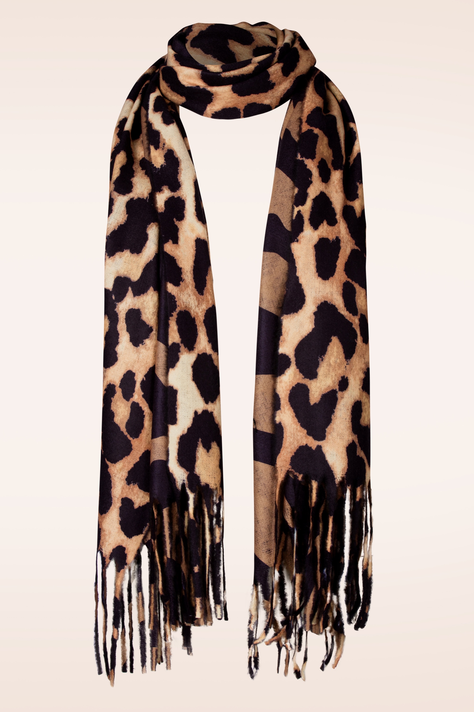 Smashed Lemon - Mira sjaal in zwart en bruin 4