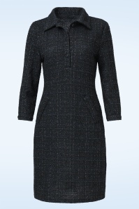 Smashed Lemon - Sienna Classic jurk in marineblauw 2