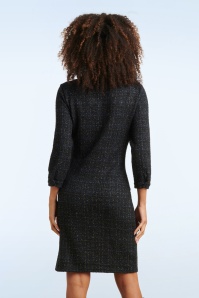 Smashed Lemon - Sienna Classic jurk in marineblauw 4