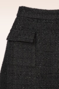Smashed Lemon - Georgia tweed rok in zwart 4