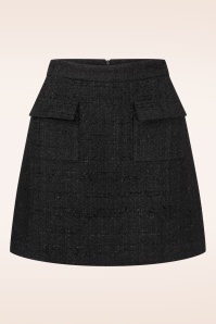 Smashed Lemon - Georgia tweed rok in zwart