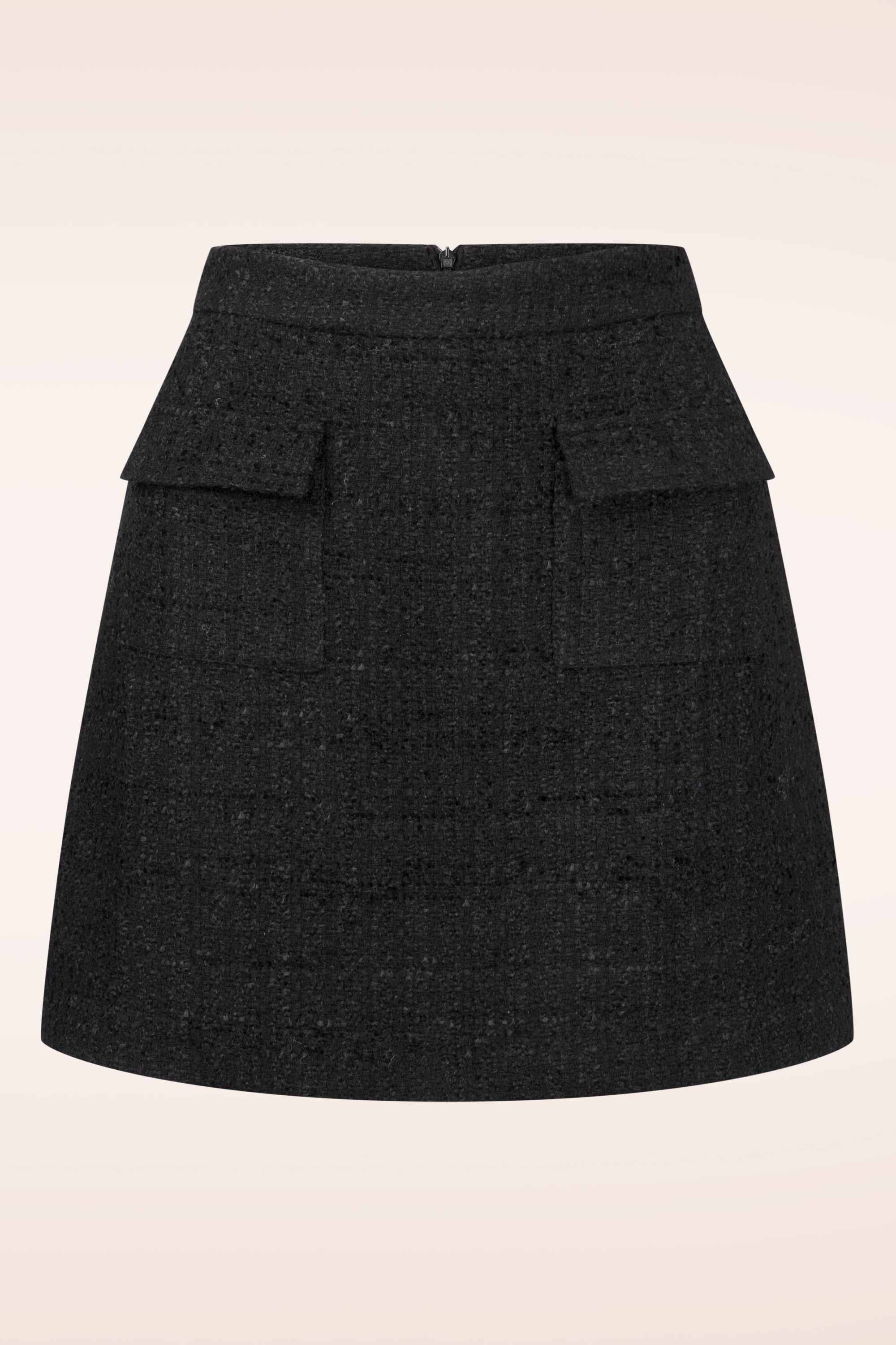 Smashed Lemon - Georgia tweed rok in zwart