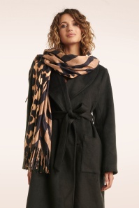 Smashed Lemon - Mira sjaal in zwart en bruin 2