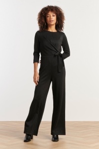 Smashed Lemon - Linda Sparkling jumpsuit in zwart