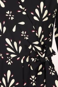 Smashed Lemon - Belinda jumpsuit in zwart en gebroken wit 3