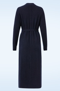 Smashed Lemon - Josie Maxi gebreide jurk in navy 5