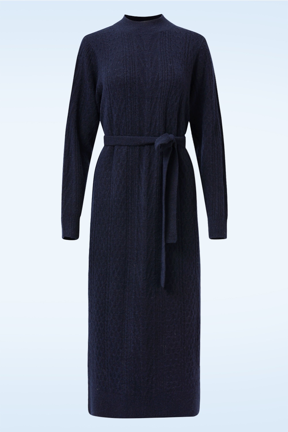Smashed Lemon - Josie Maxi gebreide jurk in navy 2