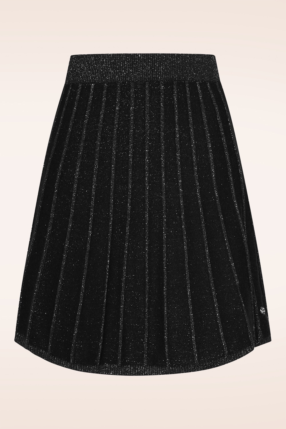 Smashed Lemon - Stella Sparkle gebreid rokje in zwart 2