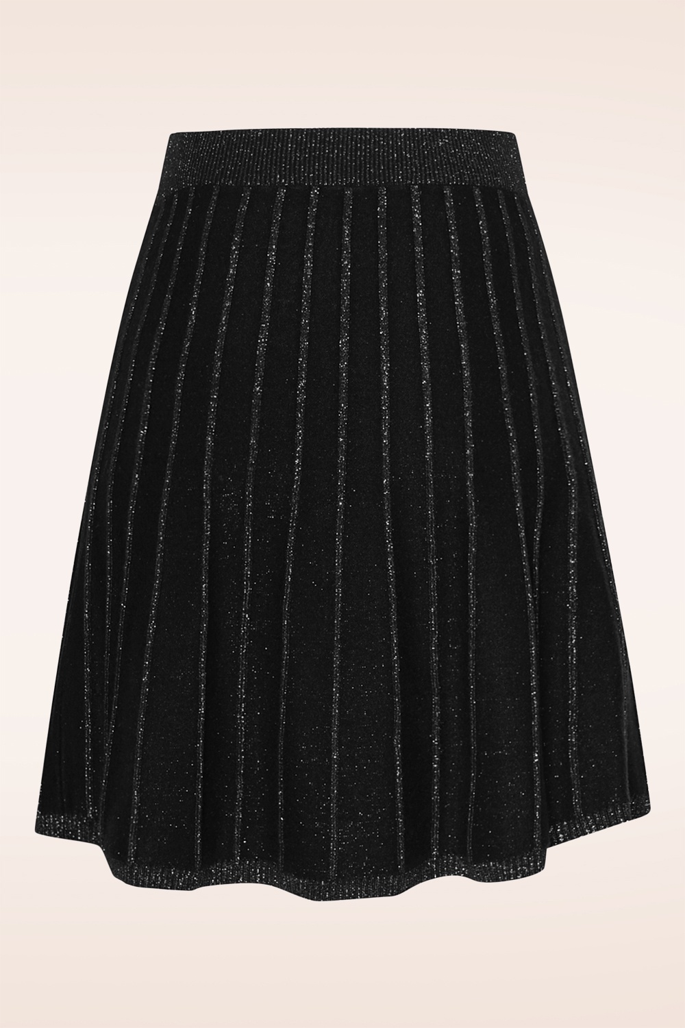 Smashed Lemon - Stella Sparkle gebreid rokje in zwart 4