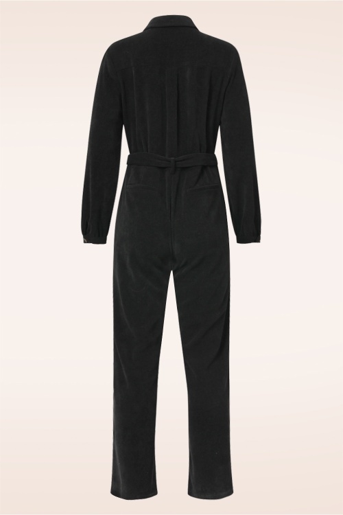 Smashed Lemon - Ginny Corduroy jumpsuit in zwart 4