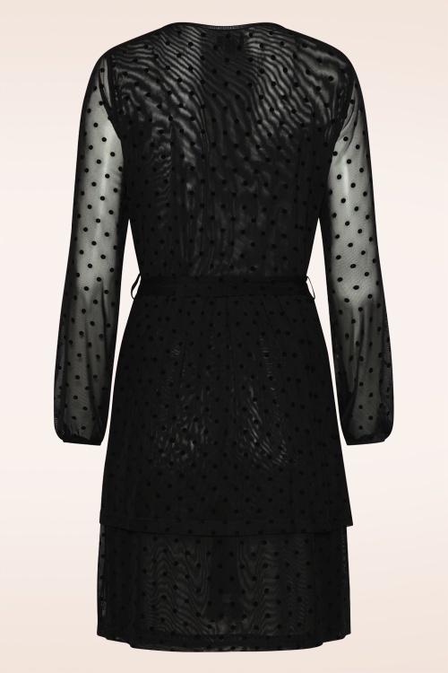 Smashed Lemon - Flock Party jurk in zwart 2