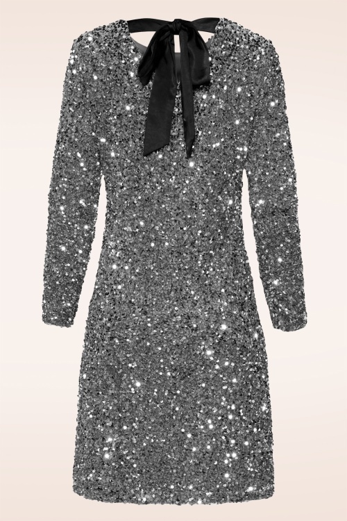 Smashed Lemon - Glitz and Groove jurk in zilver 2