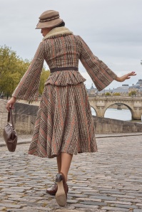 Miss Candyfloss - Ortensia Sadie blazer jacket in zand en bruin 2