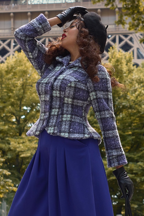 Miss Candyfloss - Enora Tiffany blazer jacket in paars