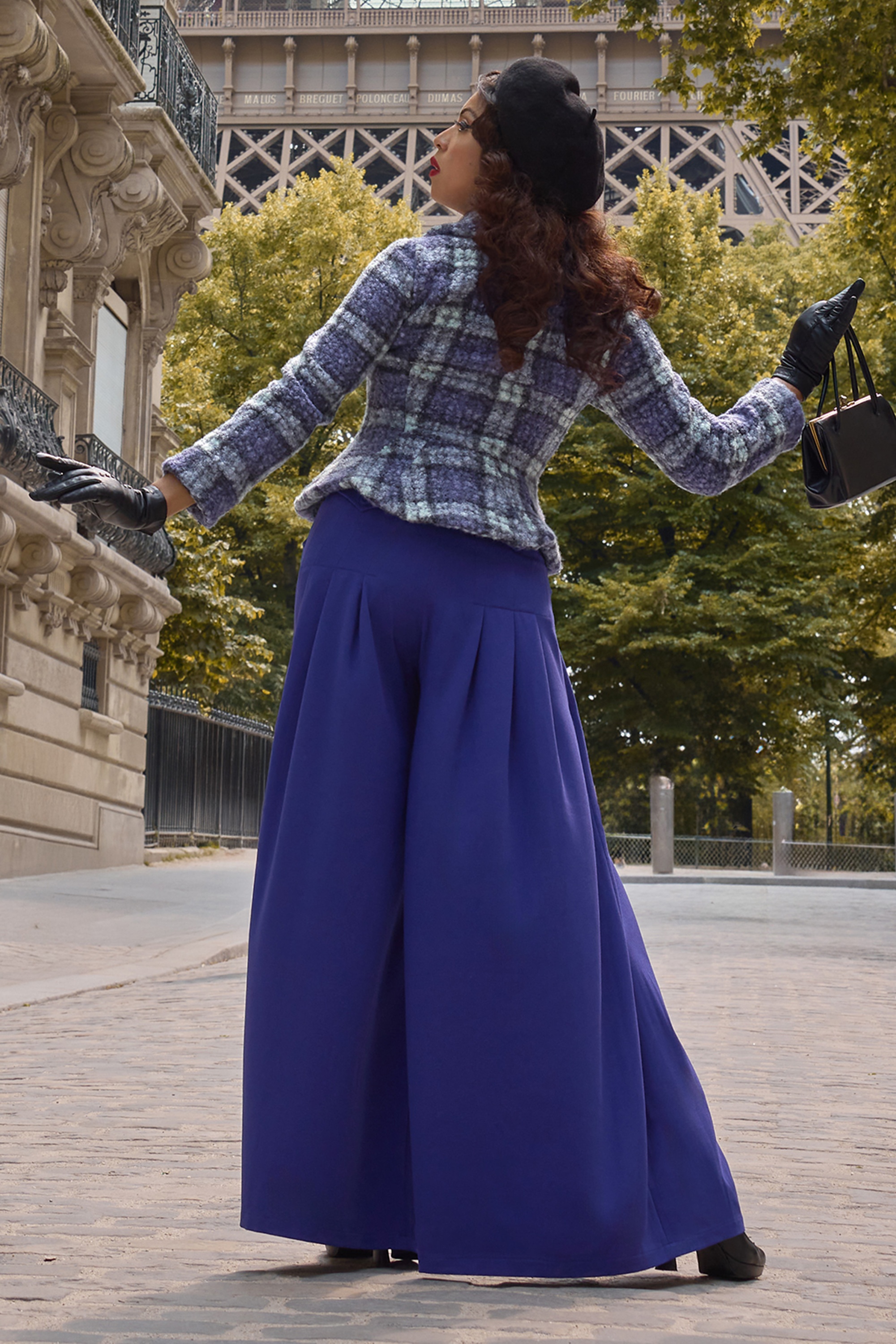 Miss Candyfloss - Enora Tiffany blazer jacket in paars 2