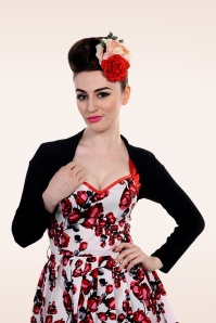 Banned Retro - Dame bolero in zwart 3
