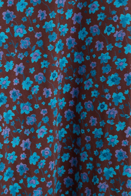 Seasalt - St Merryn katoenen midaxi jurk in Falling Flowers Dark Rye 4