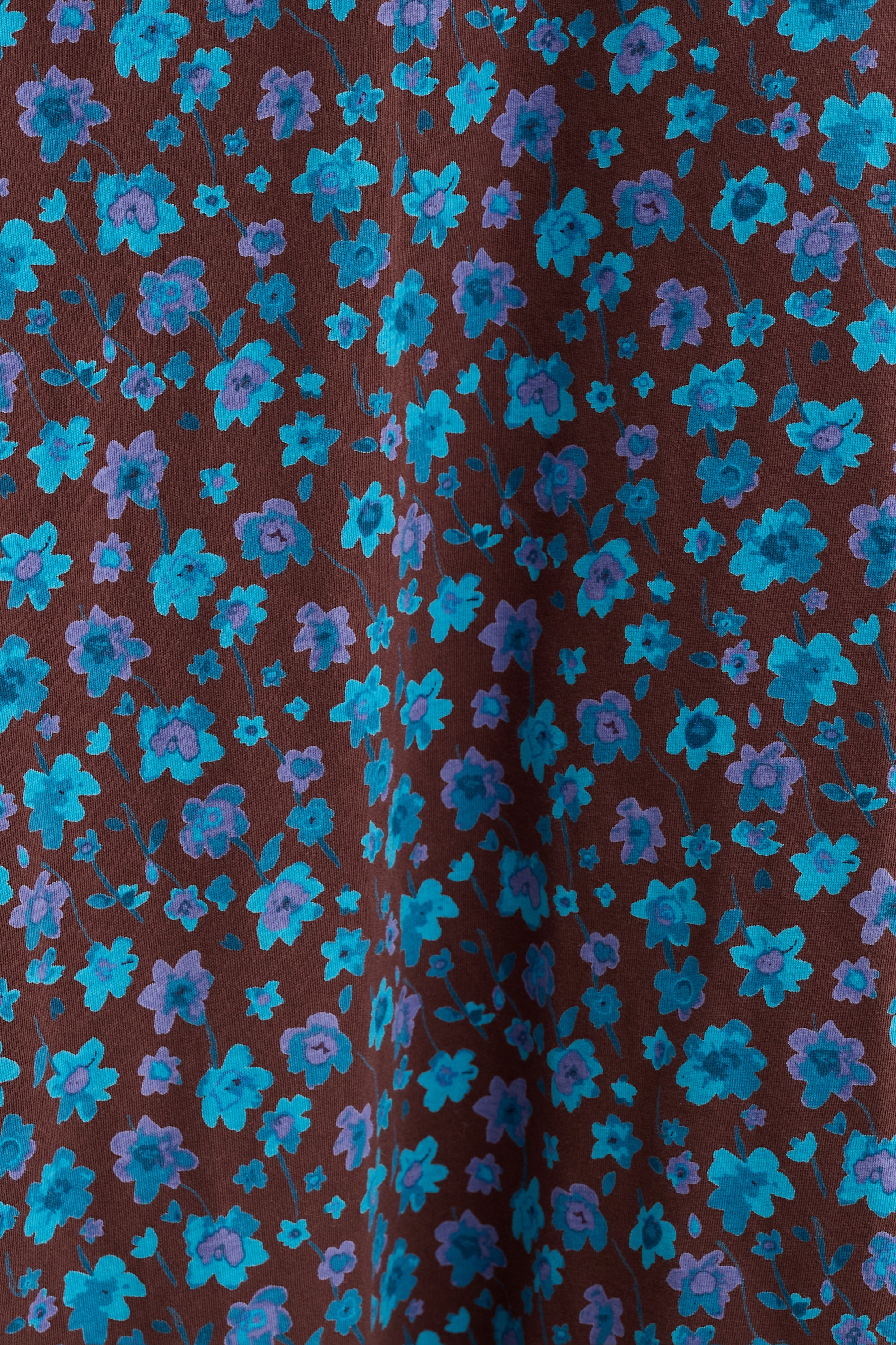 Seasalt - St Merryn katoenen midaxi jurk in Falling Flowers Dark Rye 4