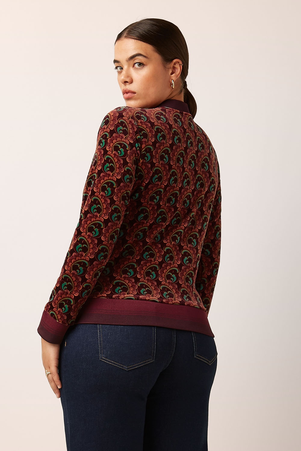 King Louie - Bessie Winkle jacket in porto rood 4