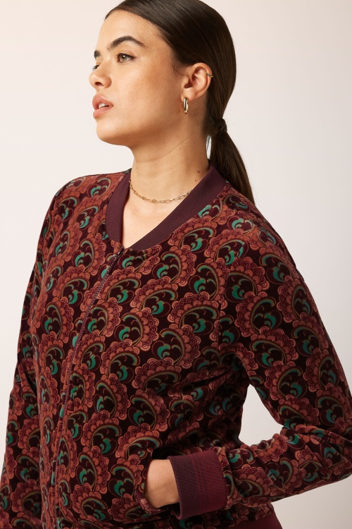 King Louie - Bessie Winkle jacket in porto rood