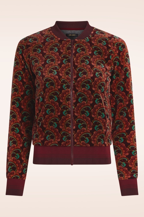 King Louie - Bessie Winkle jacket in porto rood 2