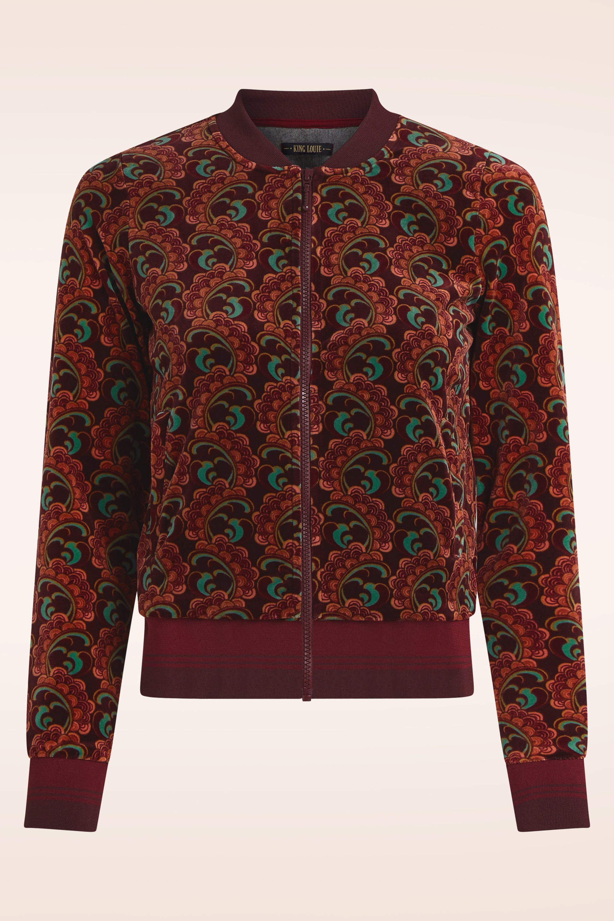 King Louie - Bessie Winkle jacket in porto rood 2