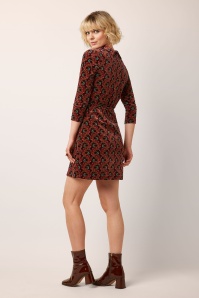 King Louie - Dita Winkle jurk in porto rood 4