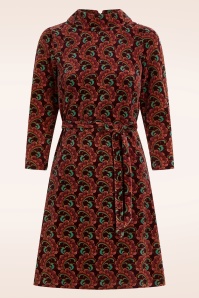 King Louie - Dita Winkle jurk in porto rood 2