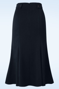 Banned Retro - Elegantie rok in marineblauw 2