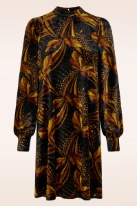 King Louie - Sandy Shimmy fluwelen jurk in zwart en multi 2