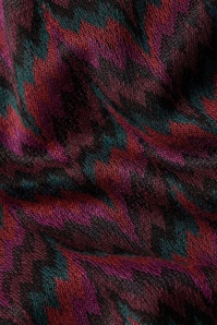 King Louie - Sandy Estelle Zigzag jurk in bordeaux rood 3