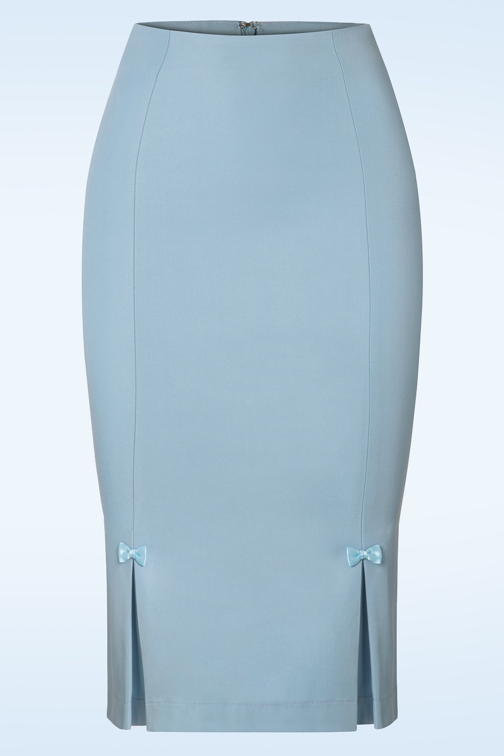 Banned Retro - Guideing lichte pencilrok in babyblauw 2