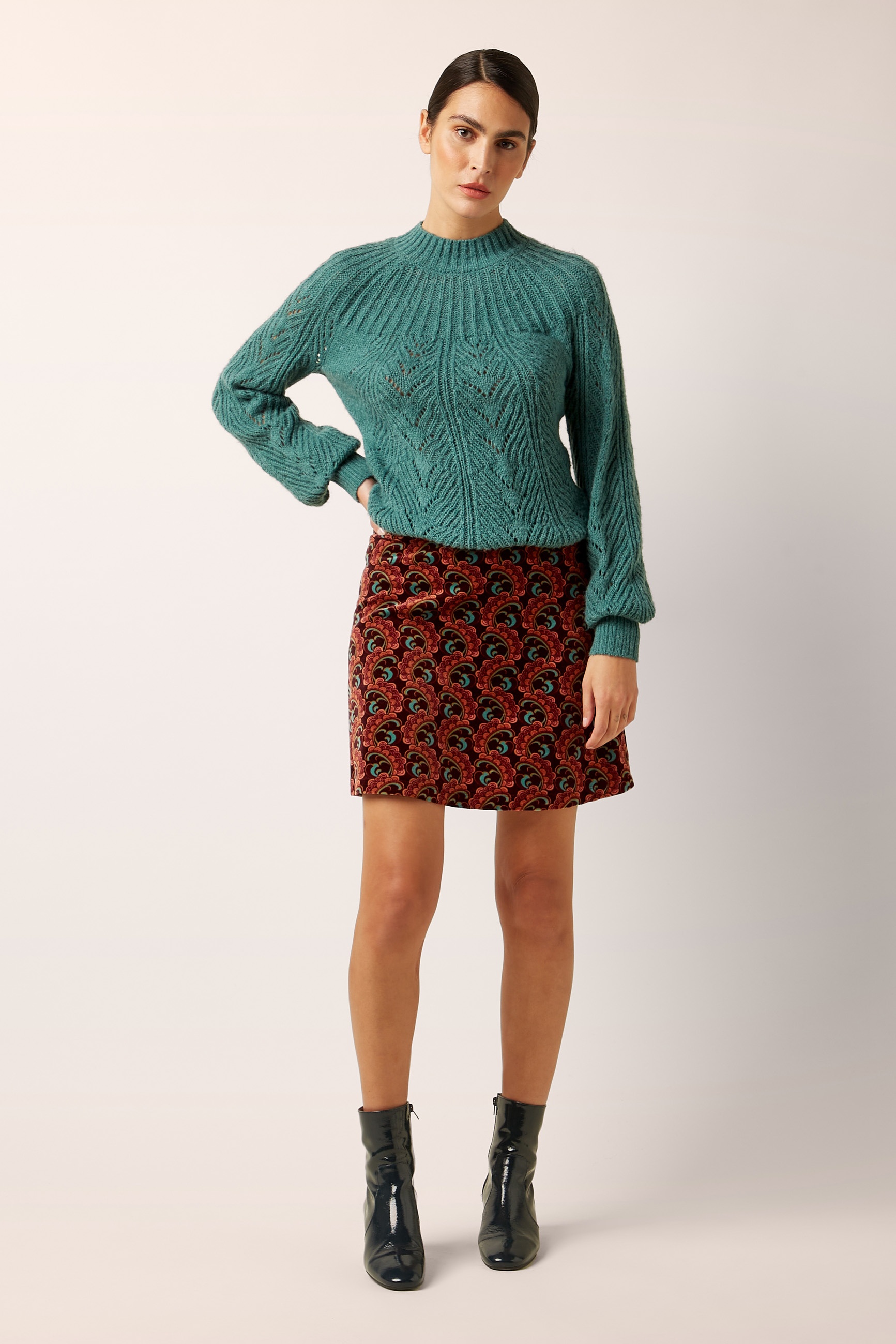 King Louie - Border Winkle rok in porto rood