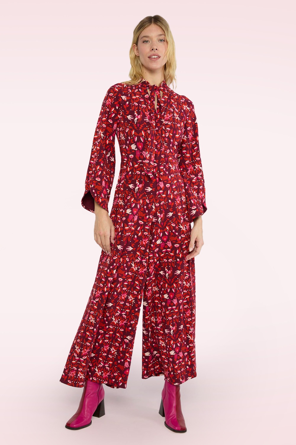 Blutsgeschwister - Stride Along Bow jumpsuit in Soul Sisters 5